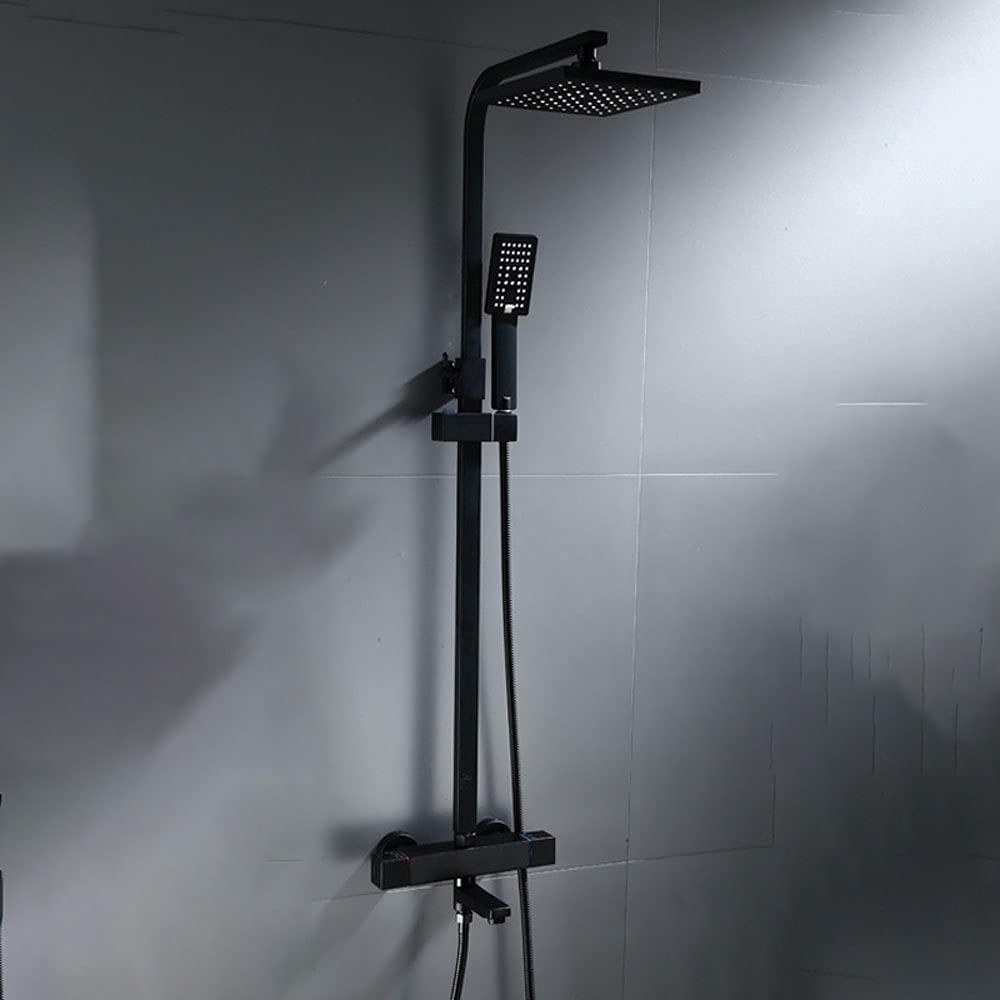 Combo de cabezal de ducha - Cabezal de ducha de lluvia de alta presión de 8 pulgadas con boquilla anti-obstrucción y combo de cabezal de ducha de mano de 3 modos de configuración - para duchas de baja
