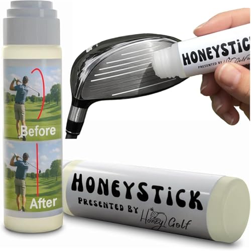 HoneyGolf HoneyStick Anti Slice Gel for Golf Clubs - Anti-Hook Spin Reducer for Driver, Woods, Hybrids, Irons - Golf Accessories for Men - Golfers Must Haves & Essentials - 1 Pack