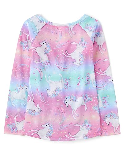 Image of The Children's Place girls Long Sleeve Top and Pants,2 Piece Pajama Set