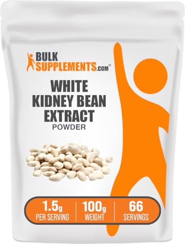 BulkSupplements.com White Kidney Bean Extract Powder - White Kidney Bean Powder, Herbal Supplement - Gluten Free, 1500mg per Ser