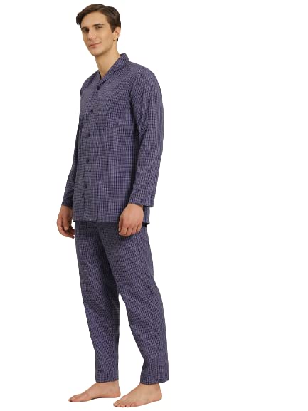 Image of SOJANYA (Since 1958 Men's Cotton Checked Nightsuit Set