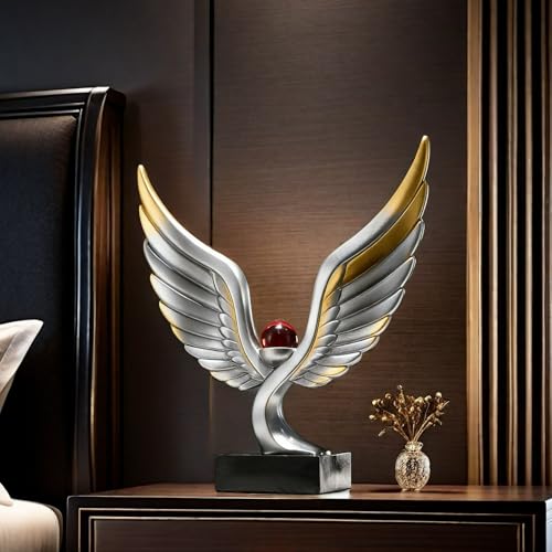 Estatua Abstracta de Águila con Bola de Cristal Decorativa miniatura 4