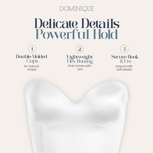 Image of Dominique Women's Ariel 8541 Longline Strapless Bra - Low Back, Hidden Underwire, Convertible - Lingerie for Women