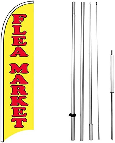 FLEA Market - Windless Feather Swooper Flag Banner Sign Kit yb-h