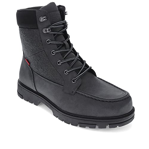 Levi's Mens Arizona Moc Neo Rugged Casual Boot, Charcoal/Black, 8.5 M #TOP4