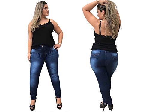 Calça Jeans Feminina Basic Plus Size Skinny 46 ao 60 (52)