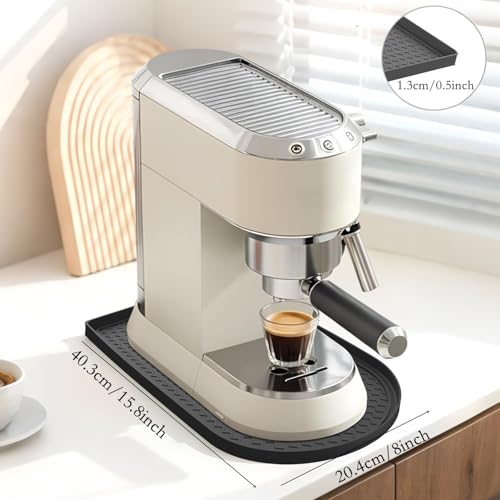 IYYI Silikon Kaffeemaschinen-Matte 40,3x20,4cm, rutschfeste hitzebeständige Auffangschale für Espressomaschinen… – Ansicht 4