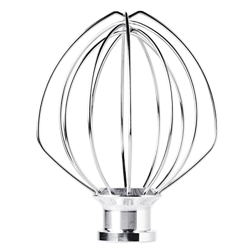 Schneebesen für KitchenAid 4 5 und 5 Quart Mittelgroße Küchenmaschinen mit kippbarem Motorkopf K45WW 6-Draht Peitsche Aufsatz Eiercreme Rührer Kuchen Mayonnaise Rührbesen Zubehör für Kitchen Aid
