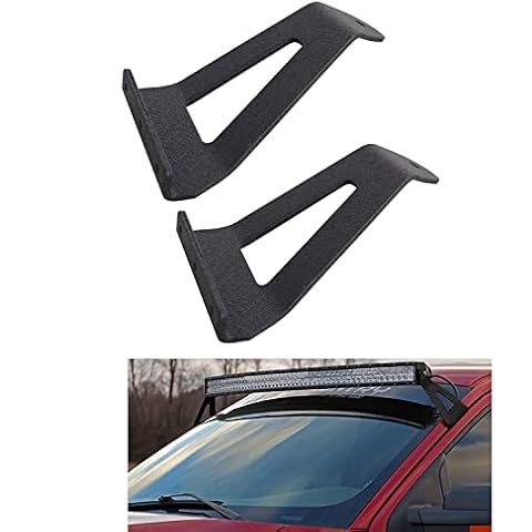 Willpower 2PC 52" Curved Light Bar Mounting Bracket fit for F150 4WD/2WD 2004-2014 Upper Windshield LED Work Light Bar Mount Brackets Cover
