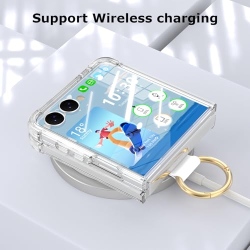 SQMCase Designed for Samsung Galaxy Z Flip 8 Case Clear with Ring by SQMCase - Used condition - Image 5