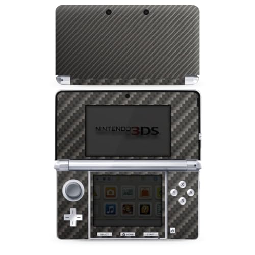 DeinDesign Skin kompatibel mit Nintendo 3 DS Folie Sticker Metallic Look Muster Carbon