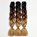 Kanekalon Extensiones de pelo trenzado Ombre 3 tonos de 60,96 cm, Showjarlly...