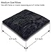 Resonant Energies 6.5 Inch Square Black Crushed Velvet Tiara & Crown Display Pillow Stand, 'Bean Bag' Support, TPV37M