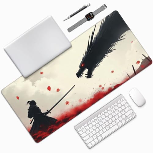 Tapis de souris de jeu avec bords cousus et base caoutchouc