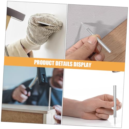 Clavos Hohopeti 200pcs de Doble Cabeza sin Costura para Zócalos Diseño sin Marca para Instalación Fácil sin Daño en la Pared con Barriles de Instalación para Colgado Seguro y Bordeado miniatura 3