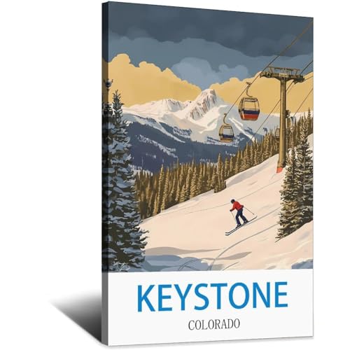 Affiche de voyage vintage Keystone Colorado LNBIAND une idee cadeau originale retro