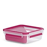 EMSA Sandwichbox mit Einsatz Clip Go Brotdose, Lunchbox Himbeer