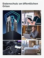 JSAUX USB Datenblocker & USB C Datenblocker, Nur Laden, 4er-Pack, Schwarz – Ansicht 7