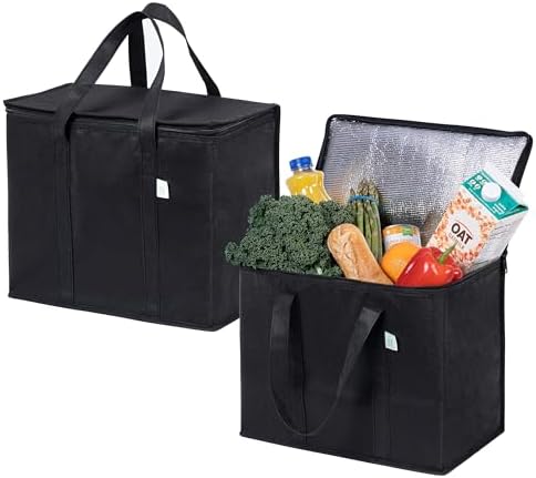 VENO 2 Pack Cooler Bags - Insulated for Food Delivery, Collapsibl...