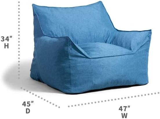Beanbag Chair Memory Foam Filled Adult Recliner image 4