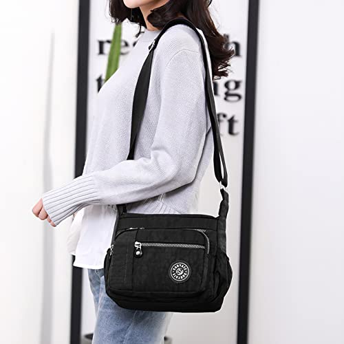 Witery WTR-US2115-01 Crossbody Bag For Women - Nylon Waterproof Shoulder Bag Casual Zipper Multi-Pocket Crossbody Purses thumb #5