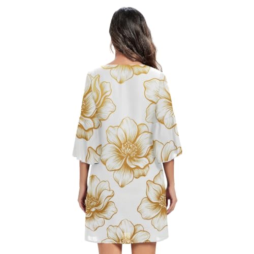 Robe d'été évasée légère pour masquer les rondeurs chic - 4