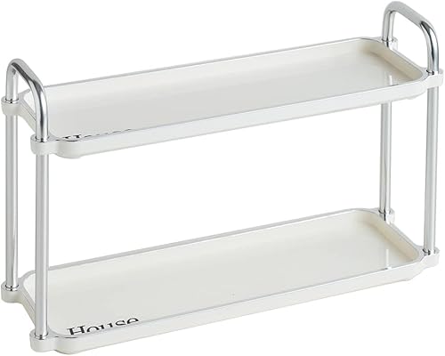 Miniatura 7 de YISMAN Estante de almacenamiento de 2 capas de escritorio de 3.54 pulgadas, estante de almacenamiento de encimera para baño, cocina, sala de estar,