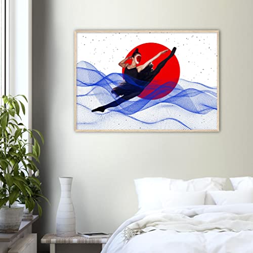 Impression d'art ballerine japonaise - Solution mur blanc 30x40 - 7