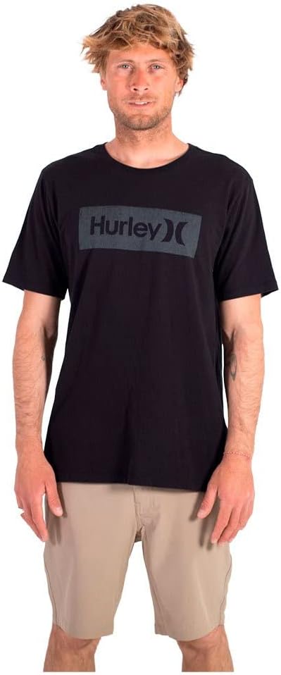Hurley One & Only Boxed Texture Short Sleeve Tee Black SM