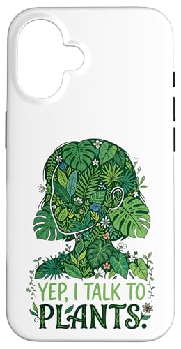 "Yep, I Talk To Plants" Botanical Lover Funny Gardener �X�}�z�P�[�X iPhone 16 �p