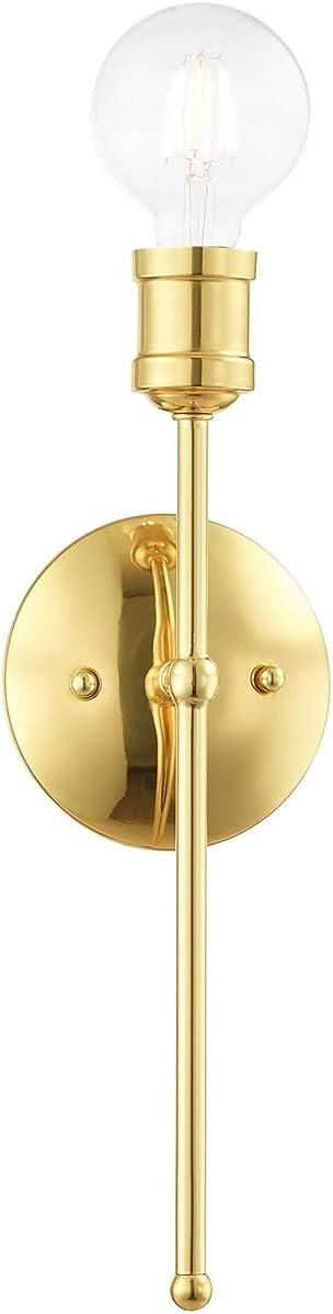 Livex Lighting 16711-02 1 Light Polished Brass Wall Sconce