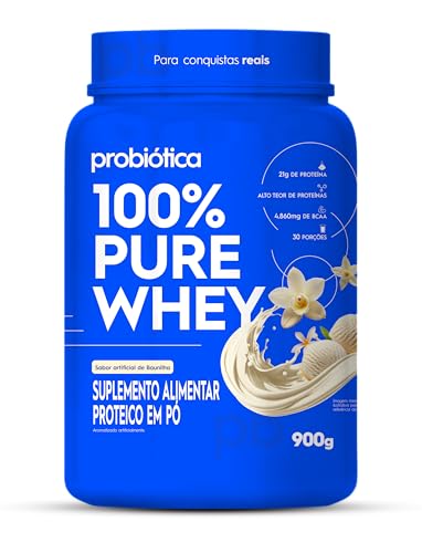 100% Pure Whey (900g) - nova fórmula, Baunilha, Probiótica