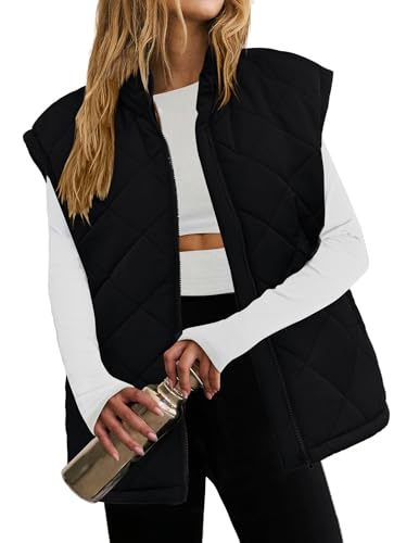 Zeagoo Damen Steppweste Kurze Weste Ärmellos Daunenweste...