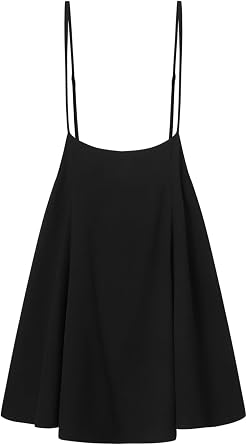 YOINS Women's Suspender Skirt High Waist Flared Skater Skirt Pinafore Dress