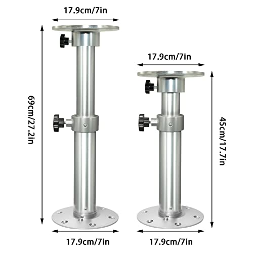 Verstellbares Tischbein, Wohnmobil Tischbeine Höhenverstellbar 450-690Mm auf Aluminiumlegierung, Abnehmbare RV-Tischbein Teleskop für Wohnmobil/Wohnwagen/Wohnmobil/Yachten/Monitor/Stabile Halterung