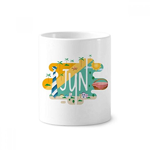 Pot à crayons céramique blanc contre le désordre mug juin 350 ml
