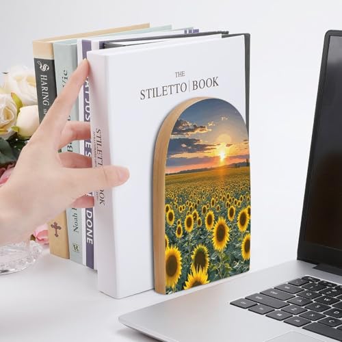 Sujetalibros de madera universal para evitar la caida de libros en baldas estrechas 7