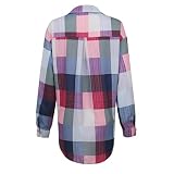 Chemise Madame Décontractée Comfy Chemise Manche Longues Chaude Chemisie Femme Parc Cou Henley Hiver Taille Plus Bouton-Pression Polyester
