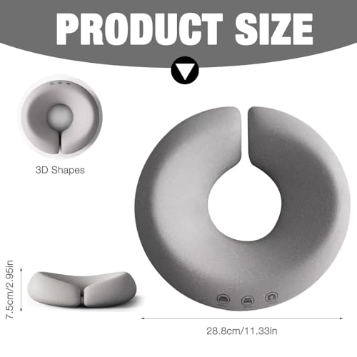 Oreiller face vers le bas en mousse à mémoire de forme gris pour table de massage et spa - 7