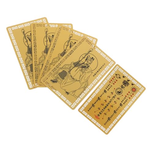 Beaupretty 5個年蛇年太?金? 小型護符カード 風水お守り 軽量携帯可能 製伝統護符 春節パーティー用縁起物 繊細なアートデザイン