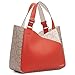Calvin Klein Zoe Tote, Spicy Orange/Almond/Taupe/Cherub White