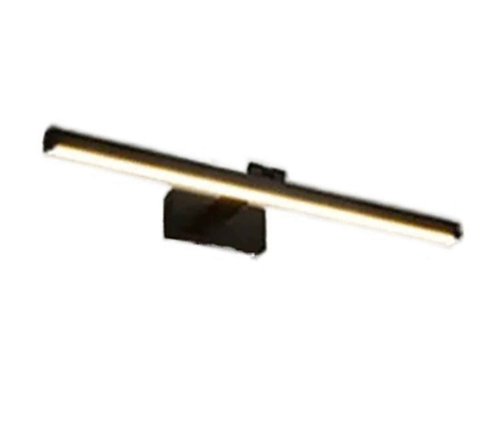 CUDTAPI L40cm L50cm LED Wall Lamp Bathroom Mirror Light, Waterproof Modern Acrylic Wall Lamp Bathroom Lights(Black 4000K,9W L40cm)