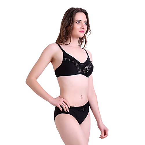 Image of Fashion Comfortz Earmark Lingerie Sets Black Colour Pack of 1