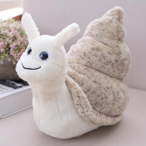 Xshelley 25 cm Snail Stuffed Animal Plush Pillows,Cute Soft Sleeping Snail Plush Toy,for Kids Birthday Gifts Cartoon Doll