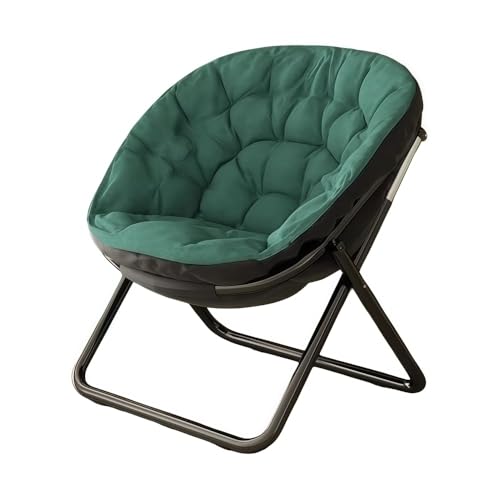 折りたたみリクライニングチェア 学生 寮用 コンパクト 省スペース 軽量 持ち運び便利 デスクチェア 在宅ワーク 折りたたみ式 リラックスチェア 通気性快適 長時間学習向け 室内用 完成品 (ダークグリーン)