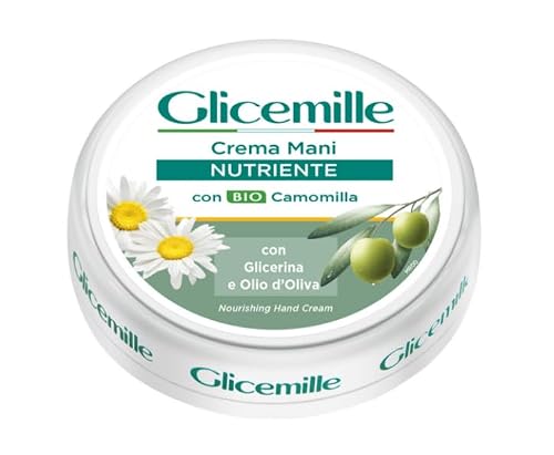 Glicemille Crema Mani Nutriente Con Camomilla Bio, Glicerina E Olio D'Oliva, 100 Ml