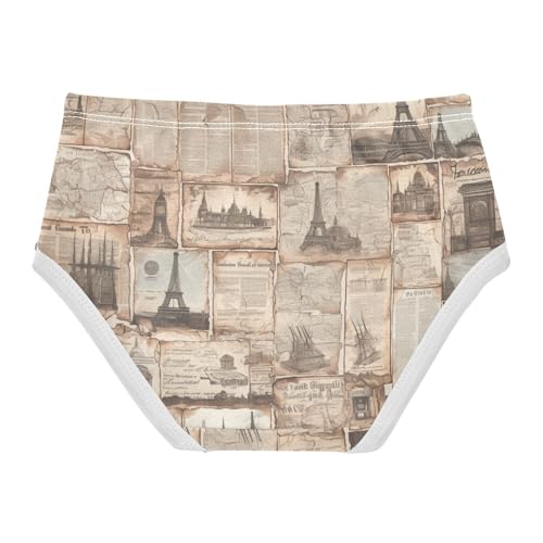 GuoChe Training Panties Elastic Waistband Panties Organic Underwear for Baby Girls in Sizes 2T,3T, 4T, 5T, 6Y and 8Y2