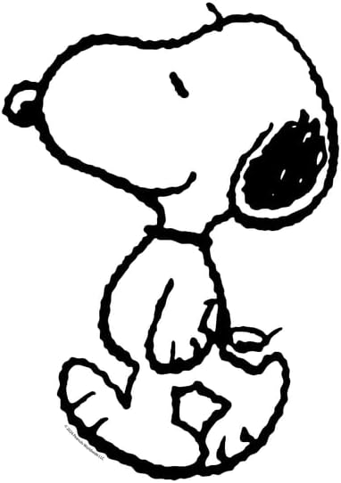 CafePress Snoopy Walking Left Small Die Cut Sticker, 3"x4" Clear