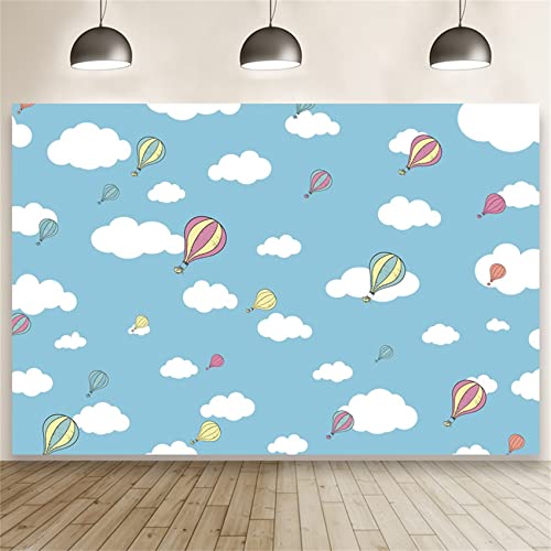 Toile de fond montgolfière photographie de voyage et décor de fête prénatale