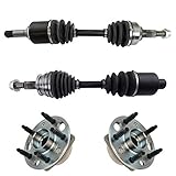 TRQ Front Drivetrain Kit CV Axle Shaft Assembly Wheel Hub Bearing Assembly Compatible with 2010-2017 Chevrolet Equinox GMC Terrain